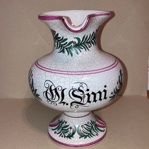 Vintage German Apothecary Keramik Herr Pitcher
